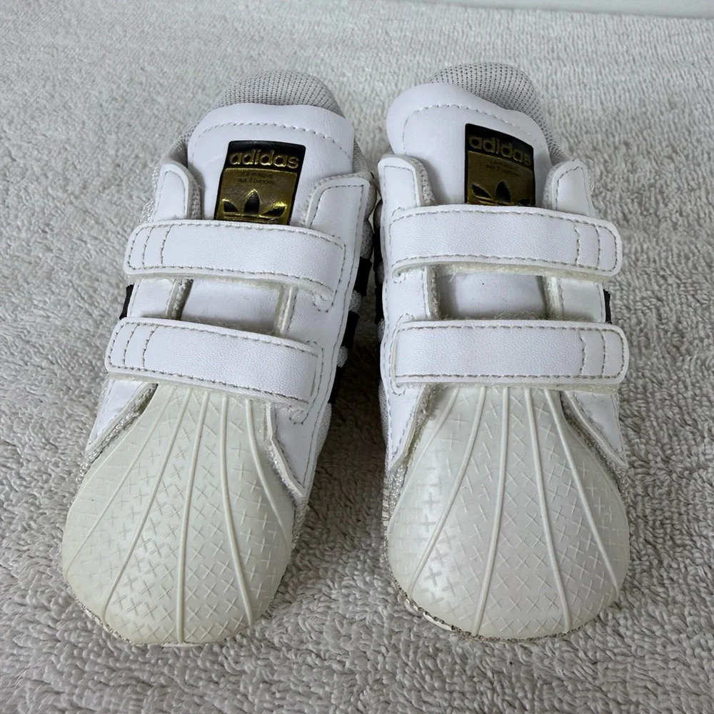 Adidas Superstar Ortholite Baby‎ Infant Soft Shoes Sneakers Black White Size 5